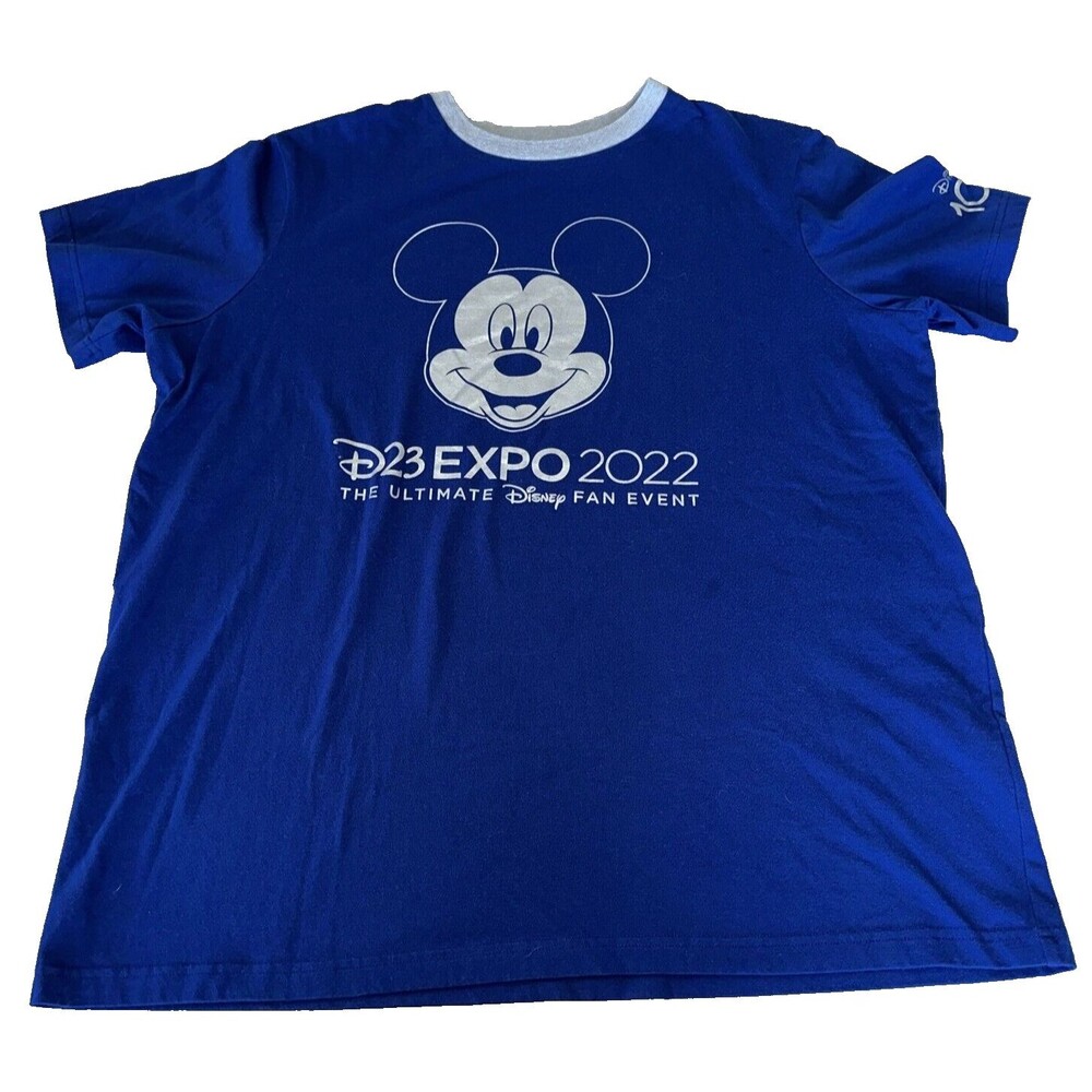 Disney D23 Expo 2022 Ultimate Fan Event Tee T-Shirt Disneyland Blue XL